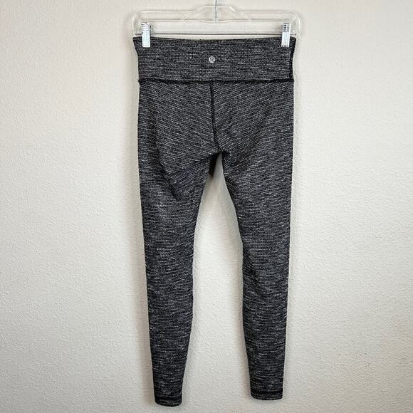 Lululemon Wunder Under Leggings Women's 8 Coco Pique Gray Low Rise Athletic - Picture 3 of 5